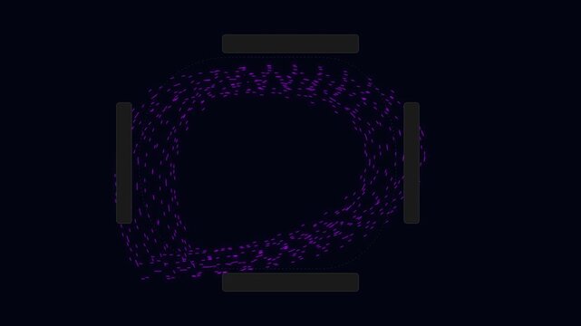 Tokamak Magnetic Confinement Poloidal Field Coil and Electric Violet Plasma Vector Lines