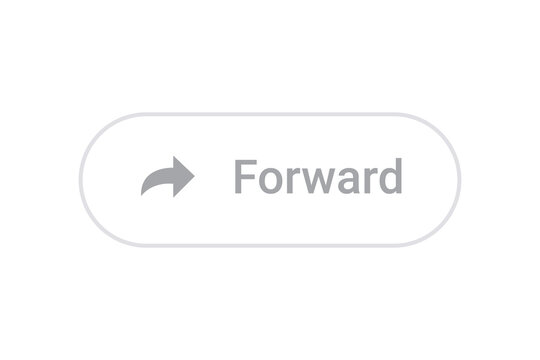 Forward arrow icon button isolated on transparent background for digital user interface and web navigation design