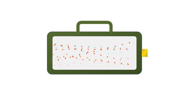 Ionization Chamber Radiation Survey Sensor Physics Vector Animation