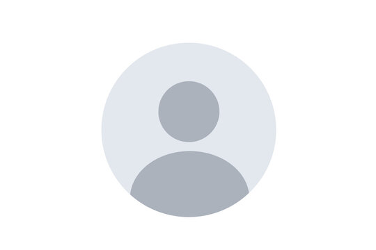 User profile avatar icon isolated on transparent background for web and mobile interface design elements