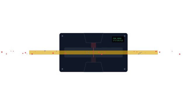 Hydraulic Fluid Optical Particle Counter Sensor with Laser Diode Measurement Cell and Mineral Oil Flow Animation