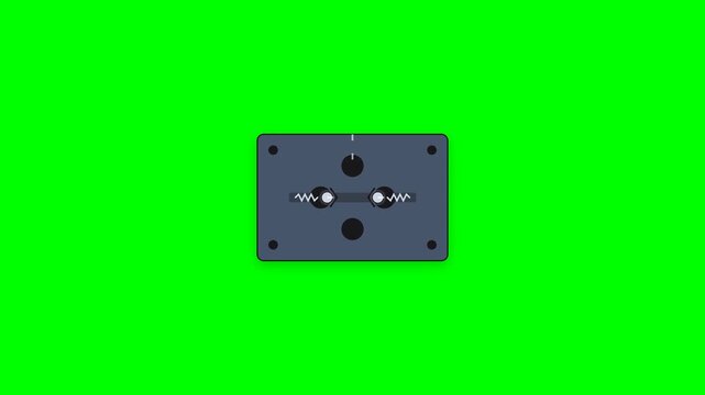 Hydraulic D03 Sandwich Check Valve Modular Plate Mechanical Line Art Animation