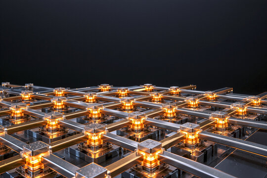 Abstract illuminated laser grid technology