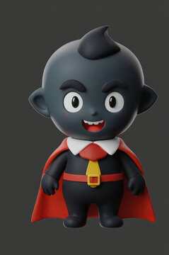 Cute Kawaii Dracula Vampire Character Mascot Illustration