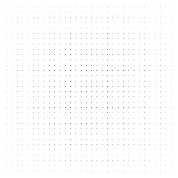 Seamless dot grid pattern background, minimalist geometric texture with evenly spaced black dots isolated on transparent background