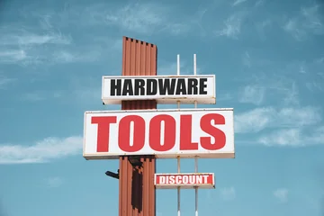 Retro vintage hardware tools sign © jdoms