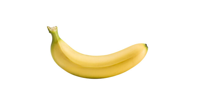 Fresh yellow banana fruit isolated on black background