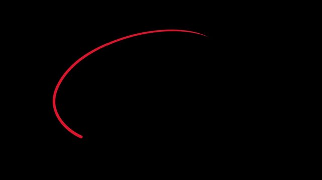 Red glowing oval shape on black background