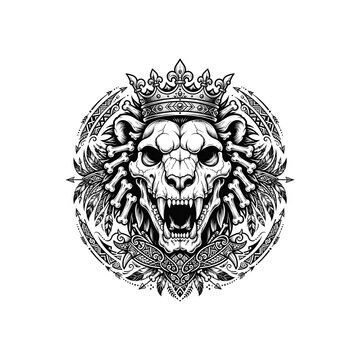 heraldic lion head