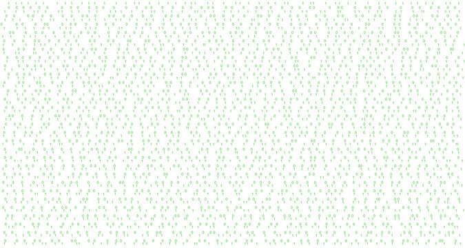 Binary code cascades in green matrix rain pattern, flowing cyber data streams creating futuristic hacker interface on dark digital background. Transparent background PNG version.