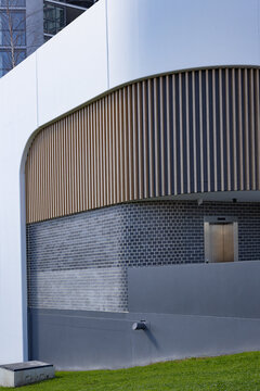 Curve on a modern building in Canberra