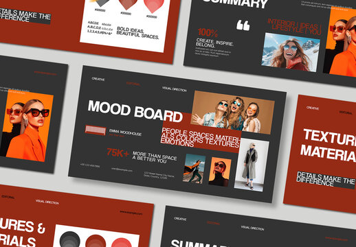 Brand Mood Board Template Layout