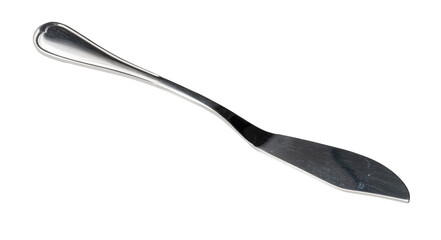 Fototapeta premium Butter knife on a white background with a simple design