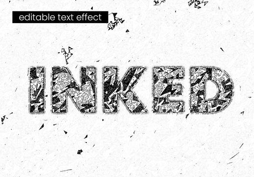 Editable Cracked Inked Text Effect