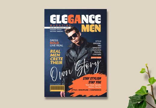 Elegance Men Fashion Cover Page Template