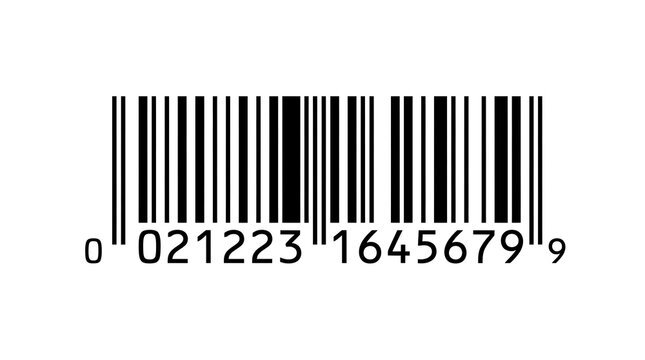 Black and white barcode number 0212231645679