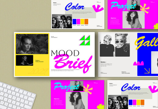 Mood and Brief Presentation Template Design Layout