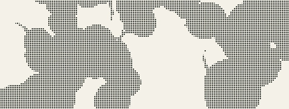 Abstract organic sand texture background, minimal halftone dot pattern with random jitter noise illustration vector