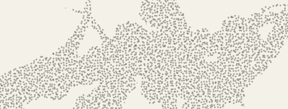Abstract organic sand texture background, minimal halftone dot pattern with random jitter noise illustration vector