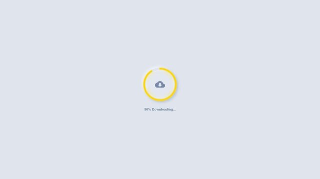 cloud loading download with circle motion video 