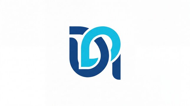 Abstract letter D and R monogram logo design