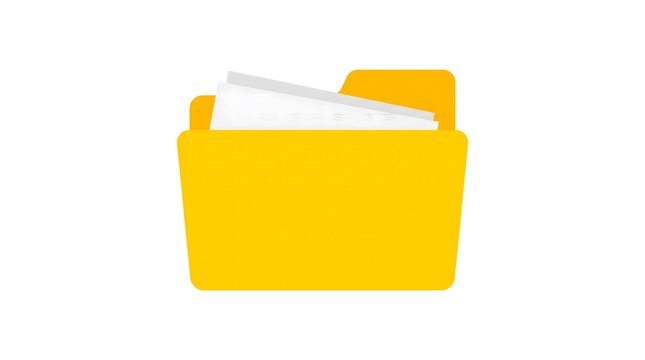 Yellow document folder icon vector illustration isolated on white background

