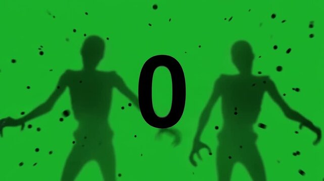 Halloween green screen scary zombie hand horror monster creepy fear spooky evil shadow silhouette graphic design background terrifying figure
