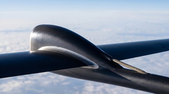 Aerodynamic carbon fiber airfoil pod smart grid iot telemetry edge gateway with serrated trailing edge cooling integrated on rigid wing mast of autonomous airborne wind energy kite tether system