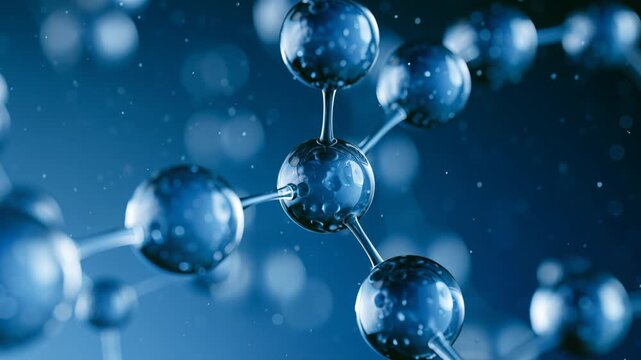 Molecular structure of hydrogen with dynamic H2 connections in blue atmosphere