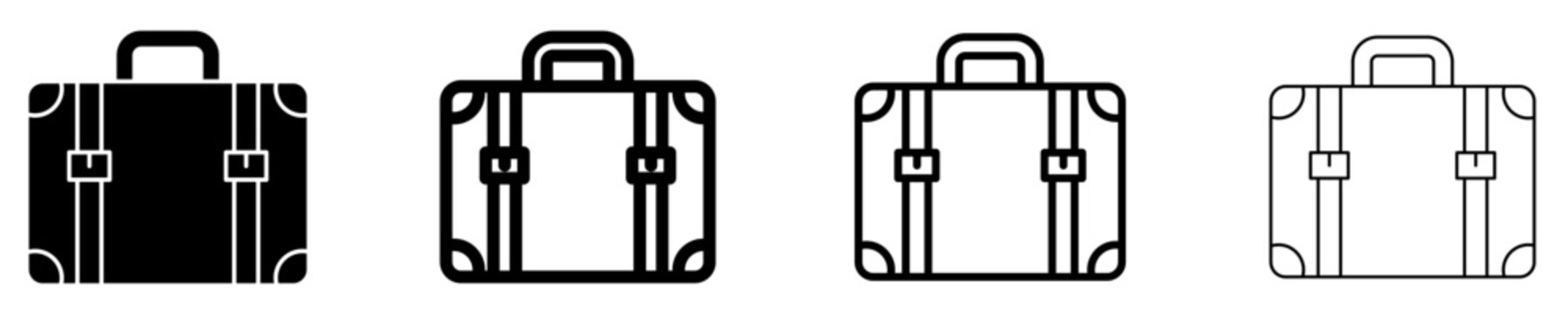 Travel suitcase solid glyph icon