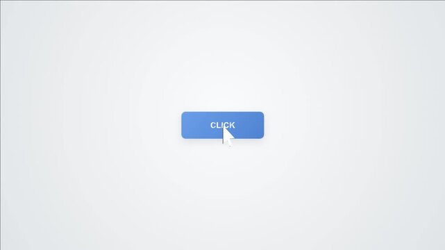 Mouse Cursor Pointer Clicking Button Animation, Computer Mouse Click, Digital Interaction, User Interface, Web Navigation and Technology Concept