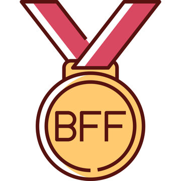 best friend medal icon