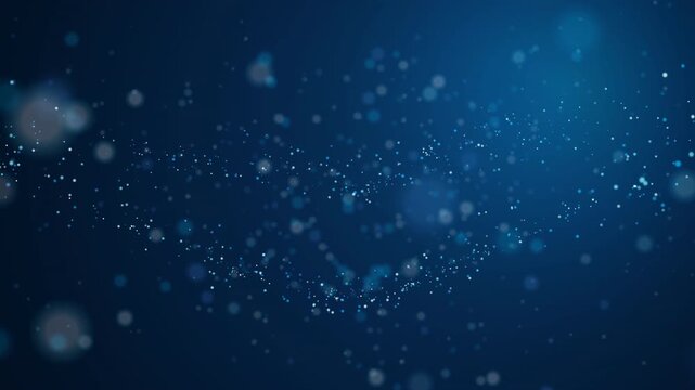 Abstract technology data background with fast-moving luminous particle flow