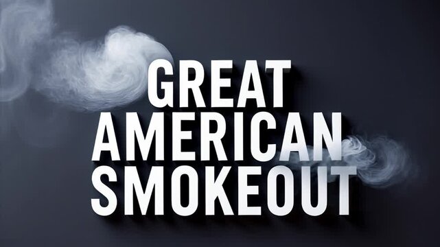 Banner poster card Great American Smokeout, tobacco abuse and lung cancer illness AI Generative