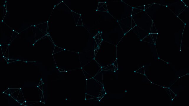 Abstract digital constellation network with glowing cyan points