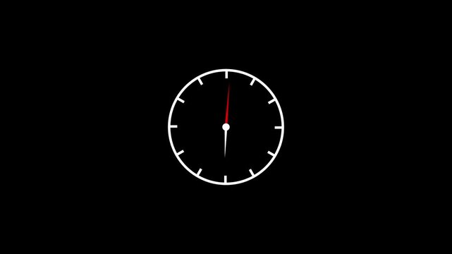  Modern analog clock face close up moving second hand