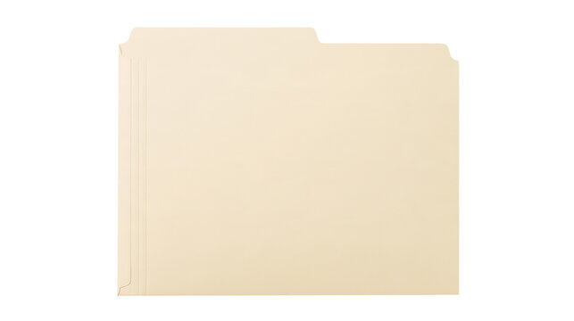 Manila folder isolated on transparent background