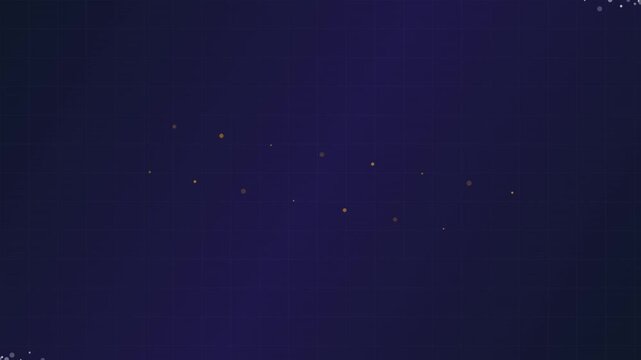 Background featuring deep purple texture with subtle glowing dust particles floating in the air.