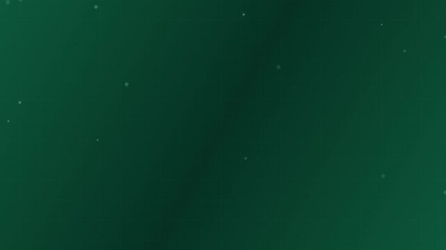 Background featuring dark green texture with subtle glowing dust particles floating in the air.