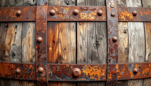 old wooden door with lock