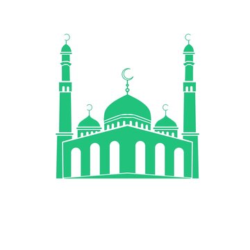 symbol mosque vector illustration silhouette, logo icon	