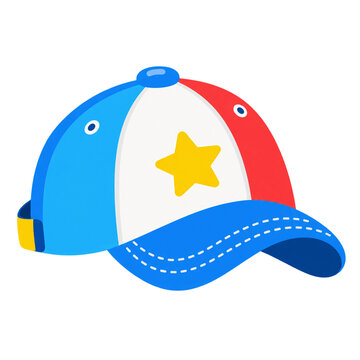 blue baseball cap isolated white background