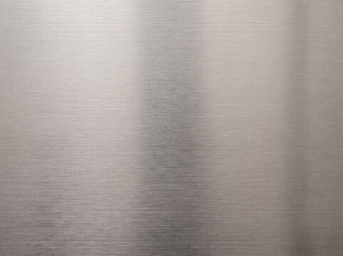 Brushed Stainless Steel Metal With Fine Horizontal Lines Texture Surface