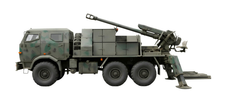 Khalifa-1 (122-mm Sudanese self-propelled howitzer, created by installing a modernized Russian towed howitzer D-30 on the chassis of an all-terrain truck KamAZ-43118 (6x6))