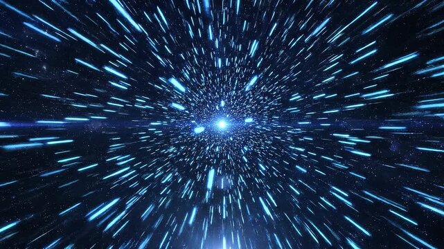 Blue Neon Warp Speed
