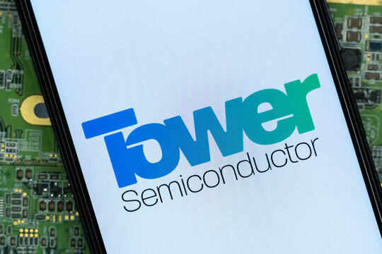 Migdal HaEmek, Israel - 24 September 2026: Close-up of Tower Semiconductor logo on a smartphone screen.
