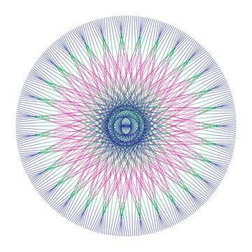 Radiating geometric modular circle design