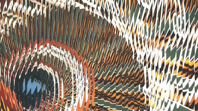 Abstract black white and copper fine striped swirling texture background with smooth flowing motion