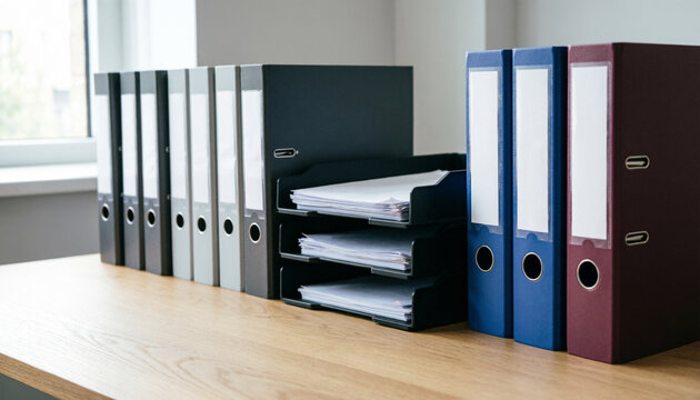 row of folders
