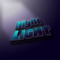 Night light neon glowing 3d typography design © wipsartwork